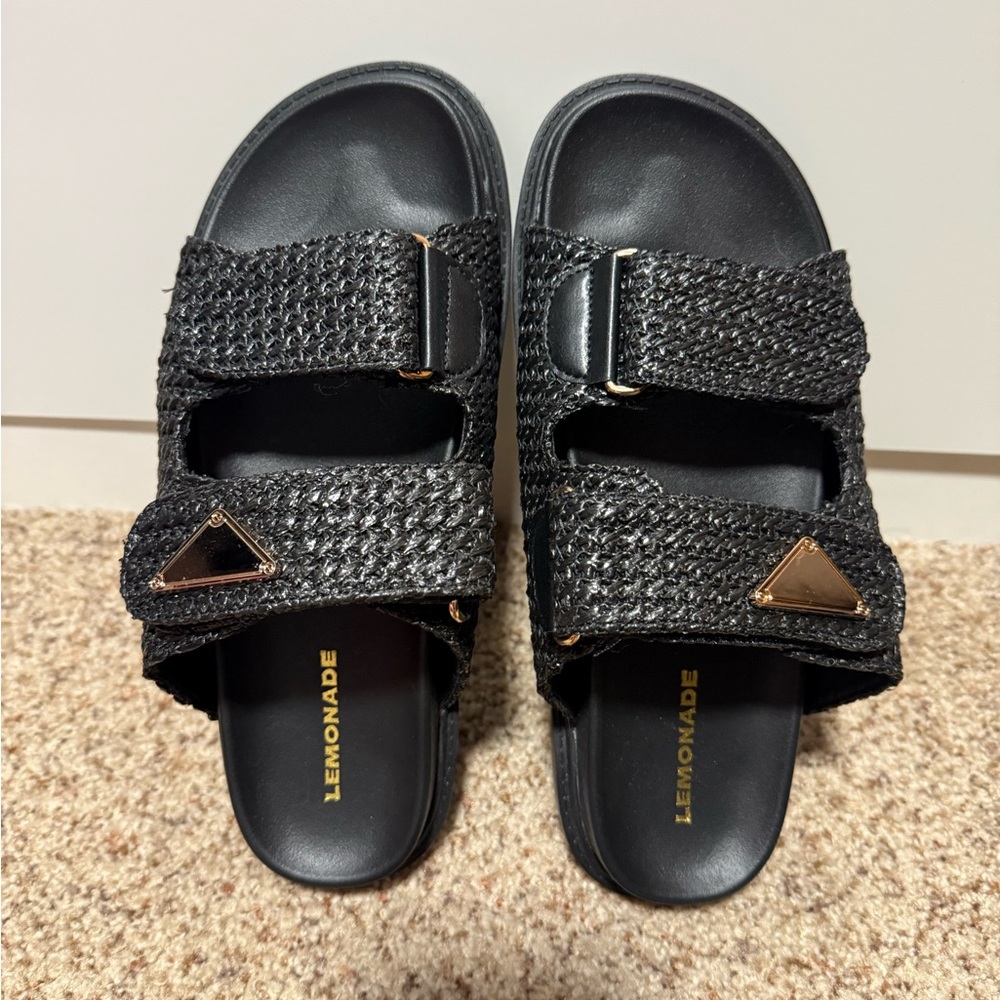 Lemonade Raffia sandals